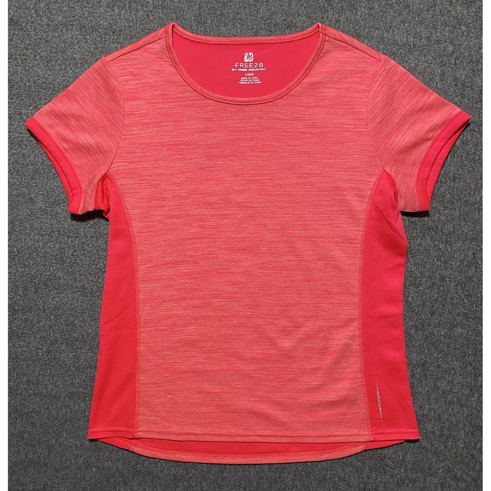 FREE COUNTRY FREE 2 B Women's Short Sleeve Athletic Top Pink Size L